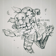 金髮少女與妹妹