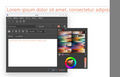 Krita 的文本編輯器，調色板已經可用，光標處新增了拾色器，工具欄新增了字符間距設置